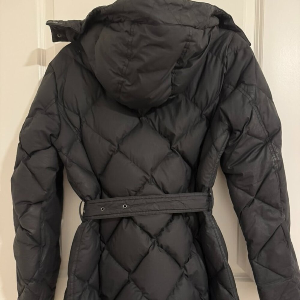 Burberry Black Belted Down Puffer Coat – Size S - Picture 2 of 6